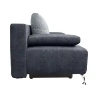 Диван трехместный Daria III раскладной с ящиком велюровый серый