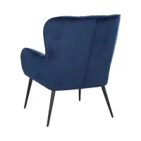 Sillón orejero Samon azul marino