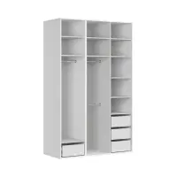Armario modular Flex 150 cm con puertas y espejo blanco