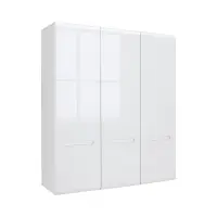 Armario de tres puertas Azteca Trio 180 cm blanco brillo