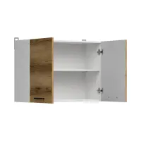 Armario de cocina superior Junona Line 80 cm de dos puertas roble delano claro