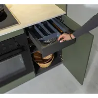 Conjunto de cocina Milino Small 210 cm verde con encimera