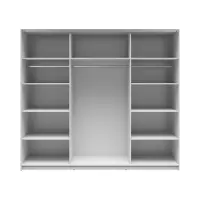 Armario de puertas correderas Tetrix 220 cm blanco brillo