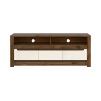 Mueble TV Ruso 149 cm con 3 cajones roble april/brillo perla