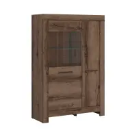 Vitrina Balin 101 cm con 2 puertas roble monastery