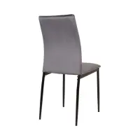 Стілець оббитий Weyer велюровий сірий