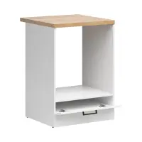 Mueble de cocina para horno encastrable Junona Line 60 cm tiza brillo con encimera