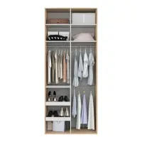 Armario de dos puertas Flex 100 cm blanco brillo