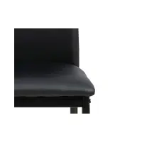 Silla tapizada Weyer ecopiel negra