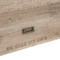 Cama extensible Malcolm 80-160x200 roble canyon monument con contenedor colchón y cojines beige