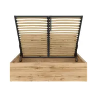 Łóżko Tetrix 160x200 ze stelażem i pojemnikiem dąb wotan