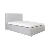 Cama tapizada Lones 140x200 gris