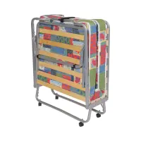 Cama plegable Sydney 80x190 de metal con colchón