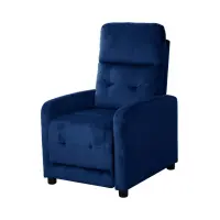 Sillón tradicional Monti con función relax azul