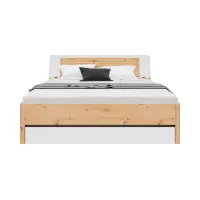 Cama Saturn 180x200 con 3 cajones roble artisan/blanco