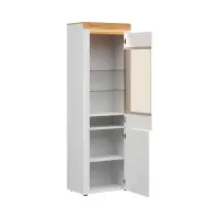 Vitrina Horton 68 cm con 2 puertas blanco brillo