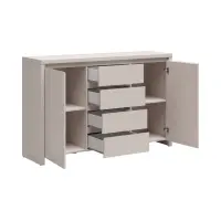 Cómoda Kaspian 144 cm con 2 puertas y 4 cajones cachemira