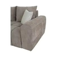 Sofá rinconera izquierdo Chill_Me convertible con arcón chenilla marrón