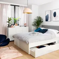 Cajón para cama Kaspian 160/T blanco/blanco mate