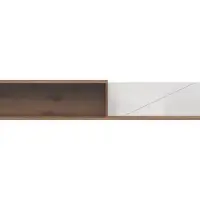 Estante de pared Forn 156 cm roble delano oscuro/blanco brillo