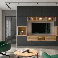 Комод System 64 с 2 ящиками графитовый