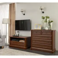 Mueble RTV Kent 101 cm con cajón y estante castaño