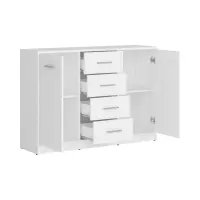Cómoda Nepo Plus 119 cm con 2 puertas y 4 cajones blanca