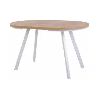 Mesa extensible Pares roble wotan/blanco 90-180x90