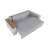 Sofá de tres plazas Peter cama con arcón de pana gris