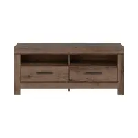 Mueble RTV Balin 140 cm con 2 cajones y un estante roble monastery