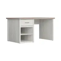 Escritorio Luca Juzi 141 cm con cajón y estantes alerce sibiu claro