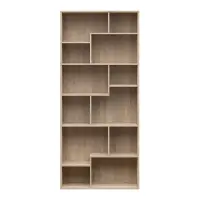 Estantería Tetrix 88 cm con 12 estantes roble sonoma