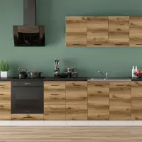 Conjunto de cocina Junona Line 300 cm roble delano claro