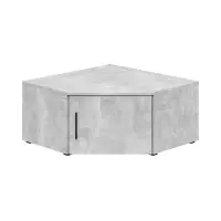 Estantería de esquina MultiDo 71,5x71,5 cm con puertas atelier claro