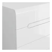 Cómoda Azteca Trio 105 cm con 4 cajones blanco brillo