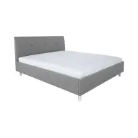 Cama tapizada Mala gris 160x200