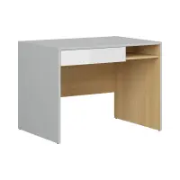 Письменный стол Nandu 100 см с ящиком и полкой серый/дуб польский