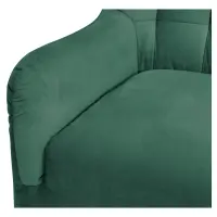 Sillón orejero Casey de terciopelo verde