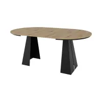 Mesa extensible Lorian 100-176/76 roble artisan negro
