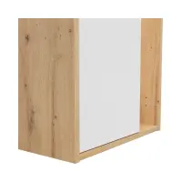 Estantería Gap 52 cm con puertas y 3 estantes roble artisan/blanco