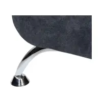 Диван трехместный Daria III раскладной с ящиком велюровый серый