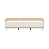 Mueble TV Gap 190 cm con 3 cajones roble artisan/blanco