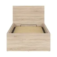 Cama Tetrix 90x200 con somier y arcón roble sonoma