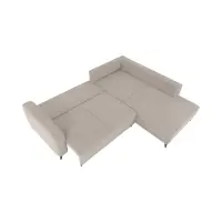 Sofá rinconera universal Martinez convertible con arcón de pana ecru