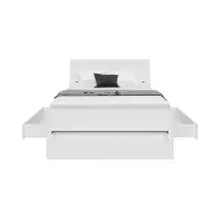 Ліжко Saturn 140x200 з 3 шухлядами біле