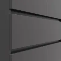 Mueble para pasillo Yamael 90 cm con 4 puertas y un cajón grafito