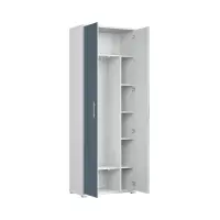 Armario de dos puertas Office Lux 79 cm gris claro/grafito cristal