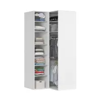 Armario modular de esquina Flex 120x118 cm blanco