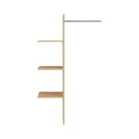 Estantes con barra para armario Lamea 90 roble artisan