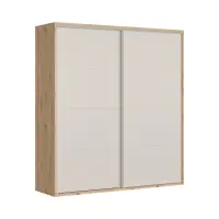 Armario de puertas correderas Flex 220 cm roble artisan/cachemira